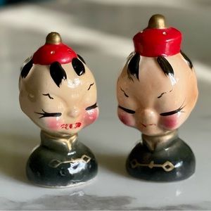 Vintage Asian salt and pepper shakers